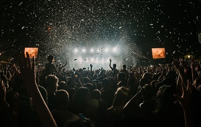 Party people on a concert